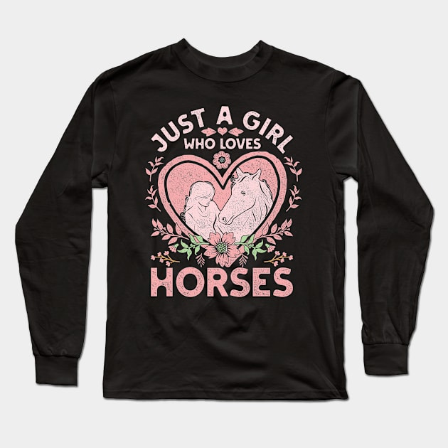 Horses Animal Retro Pet Pony Long Sleeve T-Shirt by shirtsyoulike